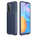 BUĞZ Huawei P Smart 2021 Kılıf Auto Focus Karbon Kapak - Lacivert