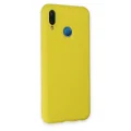 BUĞZ Huawei P20 Lite Kılıf Nano İçi Kadife Silikon - Sarı