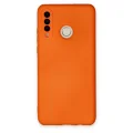 BUĞZ Huawei P30 Lite Kılıf Nano İçi Kadife Silikon - Turuncu
