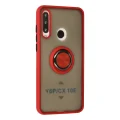 BUĞZ Huawei Y6p Kılıf Montreal Yüzüklü Silikon Kapak - Kırmızı