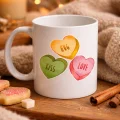 BUĞZ Hug Kiss Love Model 10 Porselen Kupa – Cıvıl Cıvıl Kalpli Tasarım, Sevgiliye & Hediye Kupası
