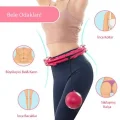 BUĞZ Hulahop Egzersiz Çemberi Egzersiz Halkası Ağırlıklı Bel Karın Kalça Bölgesi Ayarlanabilir