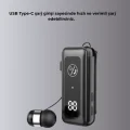  İçi Sarılabilen Kablo ve Yaka Klipsli Bluetooth Kulaklık