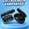 BUĞZ İkili Bluetooth Kulaklık Dijital Göstergeli Uzun Pil Ömrü Yüksek Ses Kaliteli