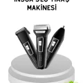 BUĞZ İnsua 3 Başlıklı Profesyonel Tıraş Makinesi – Sıfır Kesim, Hassas Başlık, Güçlü Motor