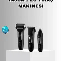 BUĞZ İnsua Erkek Bakım Seti – 3 Başlıklı Şarjlı Tıraş Makinesi, 60 Dakika Kablosuz Kullanım