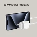 BUĞZ iOS Uyumlu 20W USB-C Hızlı Şarj Cihazı Telefon ve Tablet İçin - Lisinya