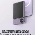  iOS Uyumlu 22.5W Hızlı Şarj Magsafe Powerbank Dijital Göstergeli 10.000 mAh