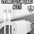  İOS Uyumlu Type-C Girişli Hızlı Şarj 15/15 Pro Max Adaptör ve Kablosu