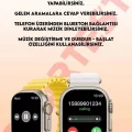 BUĞZ iOS ve Android Uyumlu Akıllı Saat, Nabız Sensörlü, Uyku Takibi, Siyah Silikon Kordonlu