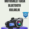  IP65 Suya Dayanıklı Kask Bluetooth Kulaklık LCD Ekranlı