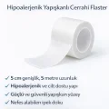 BUĞZ İpek Flaster 5 cm x 5 m Medikal Sabitleme Bandı Hipoalerjenik Yapışkanlı Cerrahi Flaster