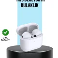 BUĞZ iPhone 11 12 13 14 15 Uyumlu Bluetooth Kulaklık Gürültü Engelleyici HD Mikrofonlu