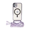BUĞZ İphone 11 Kılıf Divo Lazer Askılı Magsafe Kapak - Lila