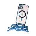 BUĞZ İphone 11 Kılıf Divo Lazer Askılı Magsafe Kapak - Sierra Blue