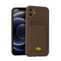 BUĞZ İphone 11 Kılıf Kelvin Kartvizitli Silikon - Kahverengi