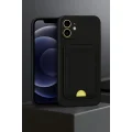 BUĞZ İphone 11 Kılıf Kelvin Kartvizitli Silikon - Mavi