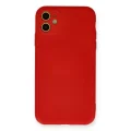 BUĞZ İphone 11 Kılıf Nano İçi Kadife Silikon - Kırmızı
