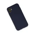 BUĞZ İphone 11 Kılıf Nano İçi Kadife Silikon - Lacivert
