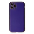 BUĞZ İphone 11 Pro Kılıf Coco Deri Silikon Kapak - Mor