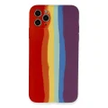 BUĞZ İphone 11 Pro Kılıf Ebruli Lansman Silikon - Kırmızı-mor