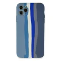 BUĞZ İphone 11 Pro Kılıf Ebruli Lansman Silikon - Mavi-gri