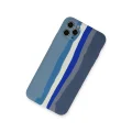 BUĞZ İphone 11 Pro Kılıf Ebruli Lansman Silikon - Mavi-gri