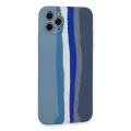 BUĞZ İphone 11 Pro Kılıf Ebruli Lansman Silikon - Mavi-gri