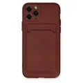 BUĞZ İphone 11 Pro Kılıf Kelvin Kartvizitli Silikon - Bordo