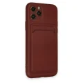 BUĞZ İphone 11 Pro Kılıf Kelvin Kartvizitli Silikon - Bordo