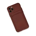 BUĞZ İphone 11 Pro Kılıf Kelvin Kartvizitli Silikon - Bordo