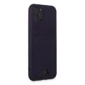 BUĞZ İphone 11 Pro Kılıf Kelvin Kartvizitli Silikon - Derin Mor