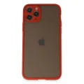 BUĞZ İphone 11 Pro Kılıf Montreal Silikon Kapak - Kırmızı