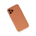 BUĞZ İphone 11 Pro Kılıf Nano İçi Kadife Silikon - Mat Turuncu