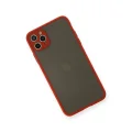 BUĞZ İphone 11 Pro Max Kılıf Montreal Silikon Kapak - Kırmızı