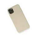 BUĞZ İphone 11 Pro Max Kılıf Nano İçi Kadife Silikon - Bej