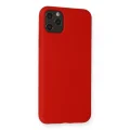 BUĞZ İphone 11 Pro Max Kılıf Nano İçi Kadife Silikon - Kırmızı