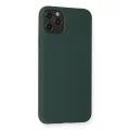 BUĞZ İphone 11 Pro Max Kılıf Nano İçi Kadife Silikon - Koyu Yeşil