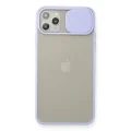 BUĞZ İphone 11 Pro Max Kılıf Palm Buzlu Kamera Sürgülü Silikon - Lila