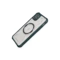 BUĞZ İphone 11 Pro Max Kılıf Prag Magneticsafe Kapak - Koyu Yeşil