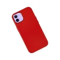BUĞZ İphone 12 Kılıf Asya Deri Silikon - Kırmızı