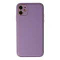 BUĞZ İphone 12 Kılıf Coco Deri Silikon Kapak - Lila