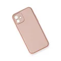 BUĞZ İphone 12 Kılıf Coco Deri Silikon Kapak - Pembe