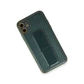 BUĞZ İphone 12 Kılıf Coco Karbon Standlı Kapak - Yeşil