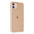 BUĞZ İphone 12 Kılıf Elegant Kapak - Pudra