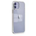 BUĞZ İphone 12 Kılıf Element Silikon - Gümüş