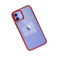 BUĞZ İphone 12 Kılıf Element Silikon - Kırmızı
