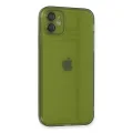 BUĞZ İphone 12 Kılıf Fly Lens Silikon - Yeşil