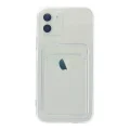 BUĞZ İphone 12 Kılıf Kart Şeffaf Silikon - Şeffaf