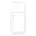 BUĞZ İphone 12 Kılıf Kart Şeffaf Silikon - Şeffaf